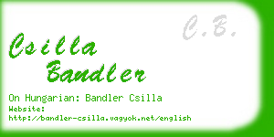 csilla bandler business card